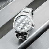 SPEAKE MARIN RIPPLES INFINITY DATE SILVER 40.30MM