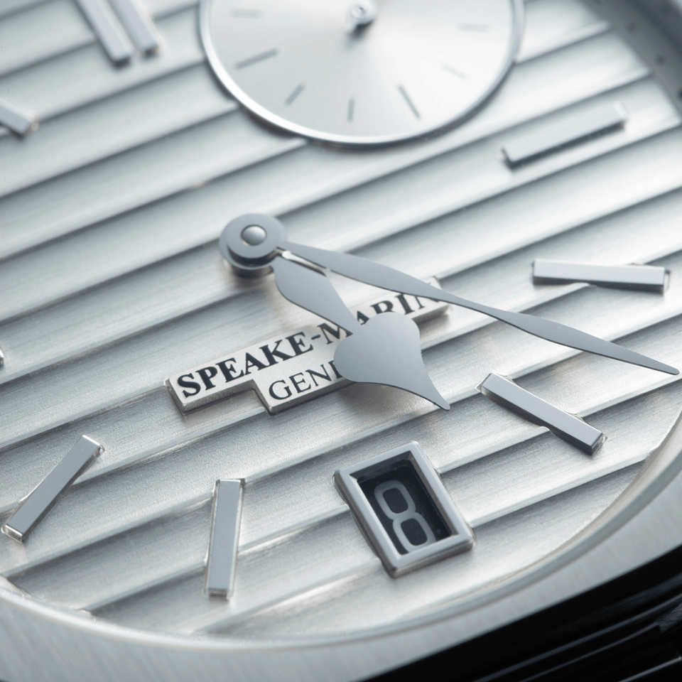 SPEAKE MARIN RIPPLES INFINITY DATE SILVER 40.30MM