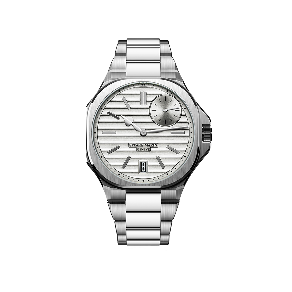 SPEAKE MARIN RIPPLES INFINITY DATE SILVER 40.30MM