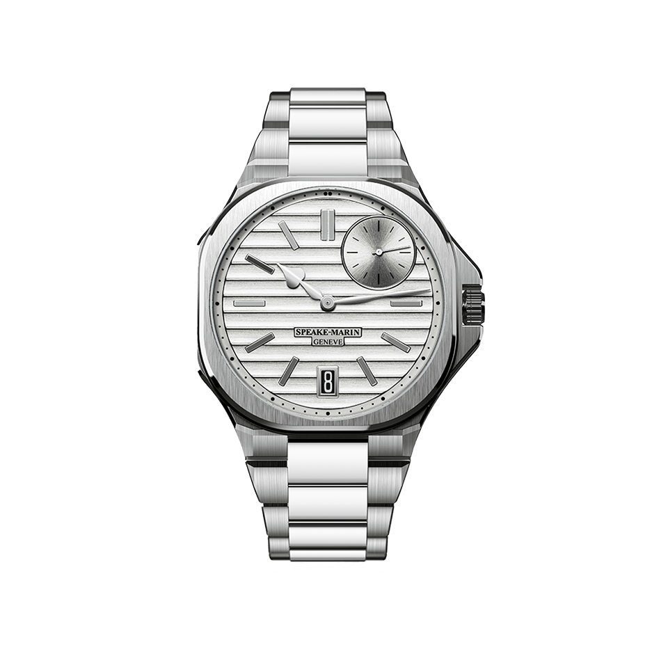 SPEAKE MARIN RIPPLES INFINITY DATE SILVER 40.30MM