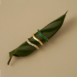 0.69 Carat Emerald Wave Ring in 18ct Yellow Gold
