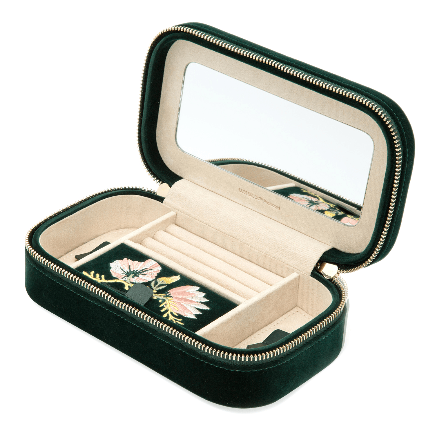 WOLF Zoe Forest Green Travel Zip Case