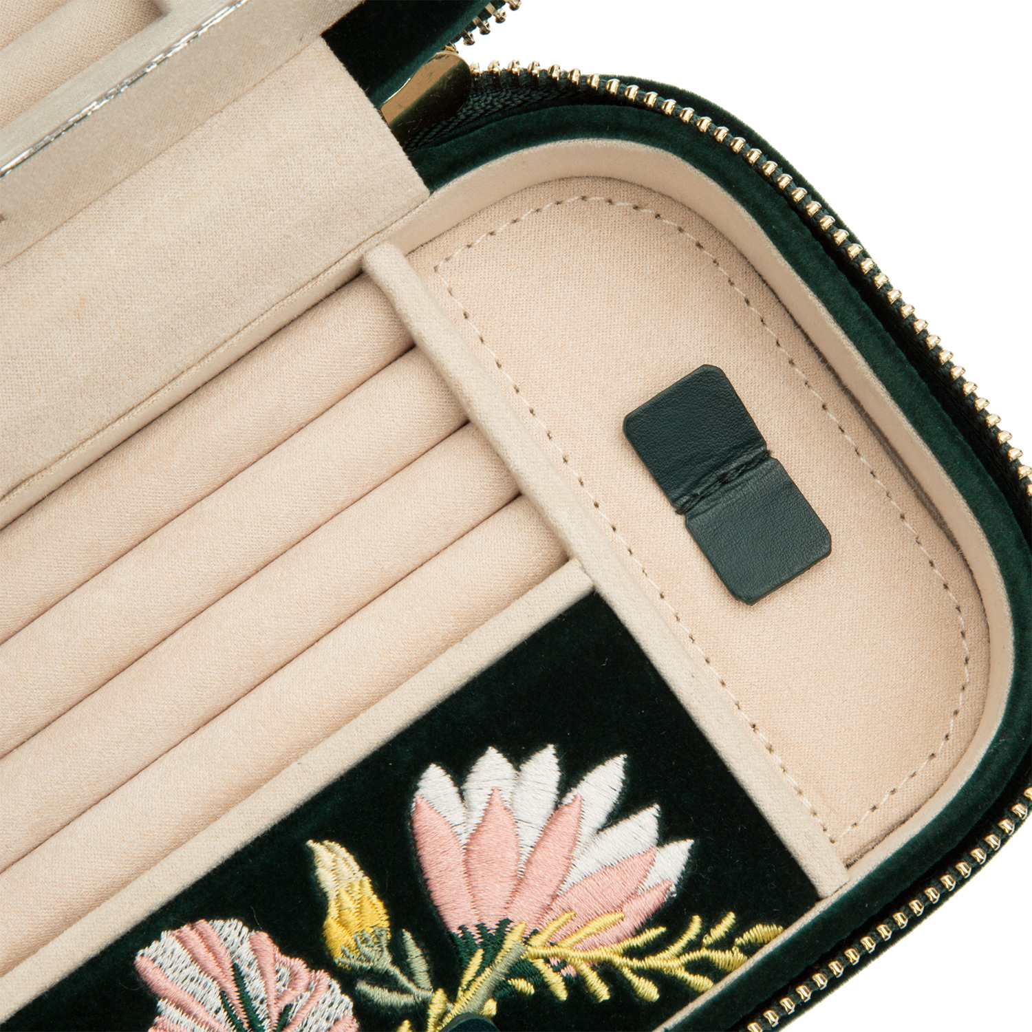 WOLF Zoe Forest Green Travel Zip Case