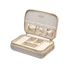 WOLF Bella Zip Jewellery Case Bone