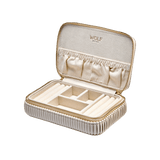 WOLF Bella Zip Jewellery Case Bone