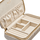 WOLF Bella Zip Jewellery Case Bone