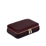 WOLF Bella Zip Jewellery Case Bordeaux