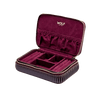 WOLF Bella Zip Jewellery Case Bordeaux