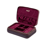 WOLF Bella Zip Jewellery Case Bordeaux
