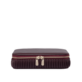 WOLF Bella Zip Jewellery Case Bordeaux