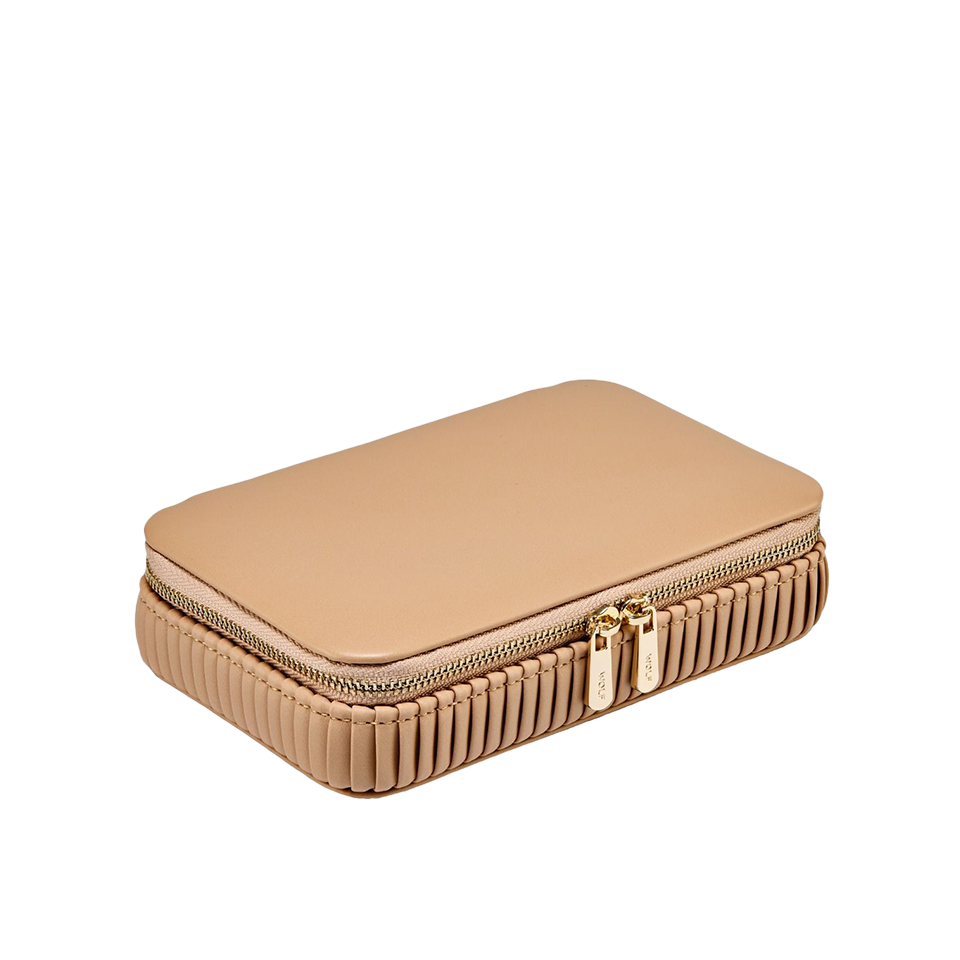 WOLF Bella Zip Jewellery Case Mocha