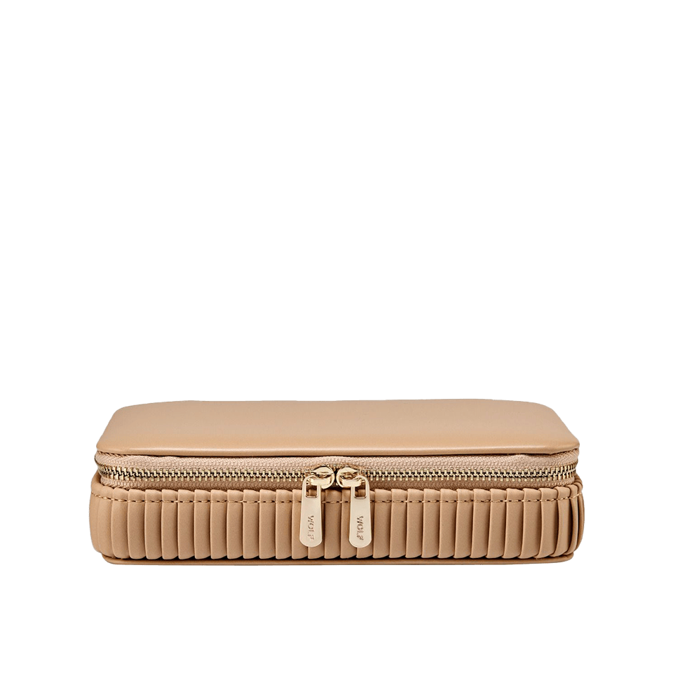 WOLF Bella Zip Jewellery Case Mocha