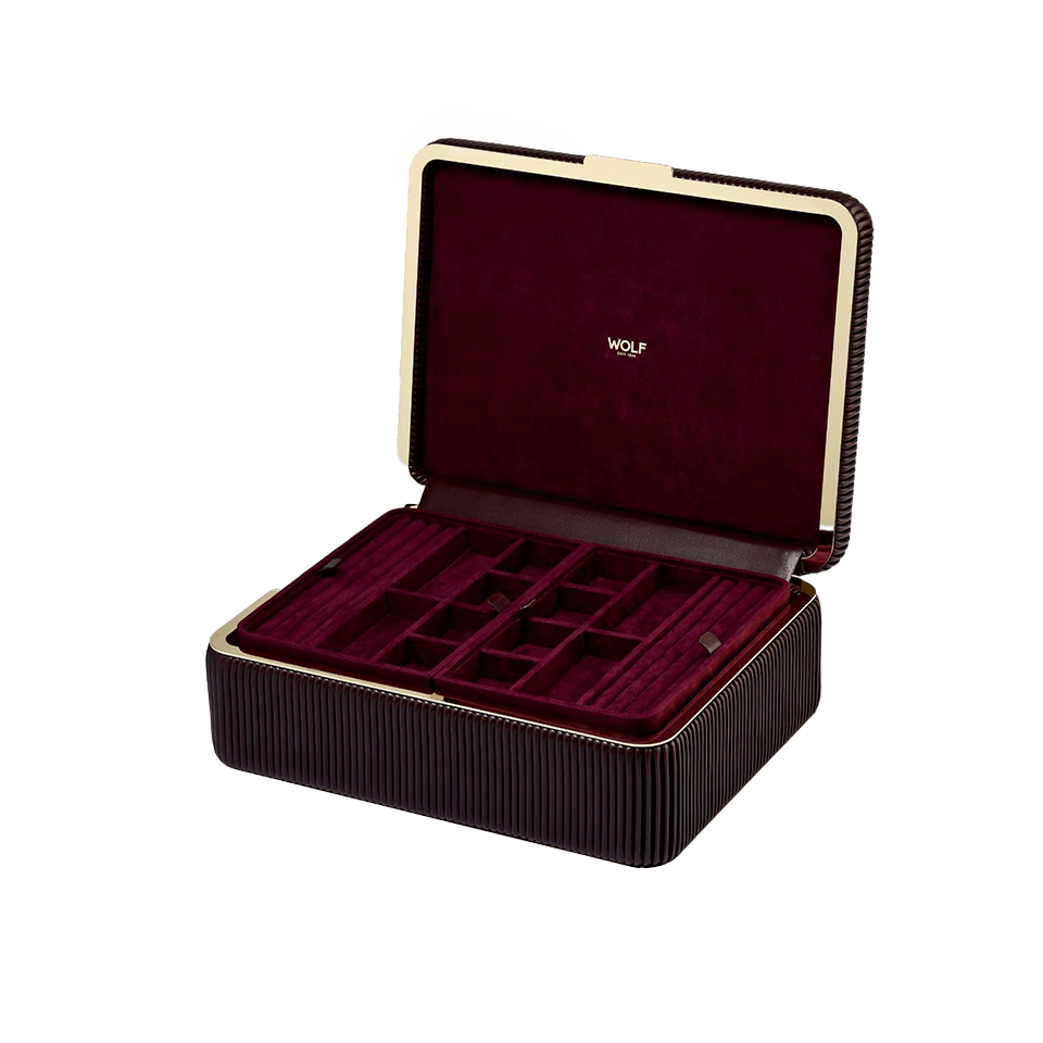 WOLF Bella Large Jewellery Box Bordeaux