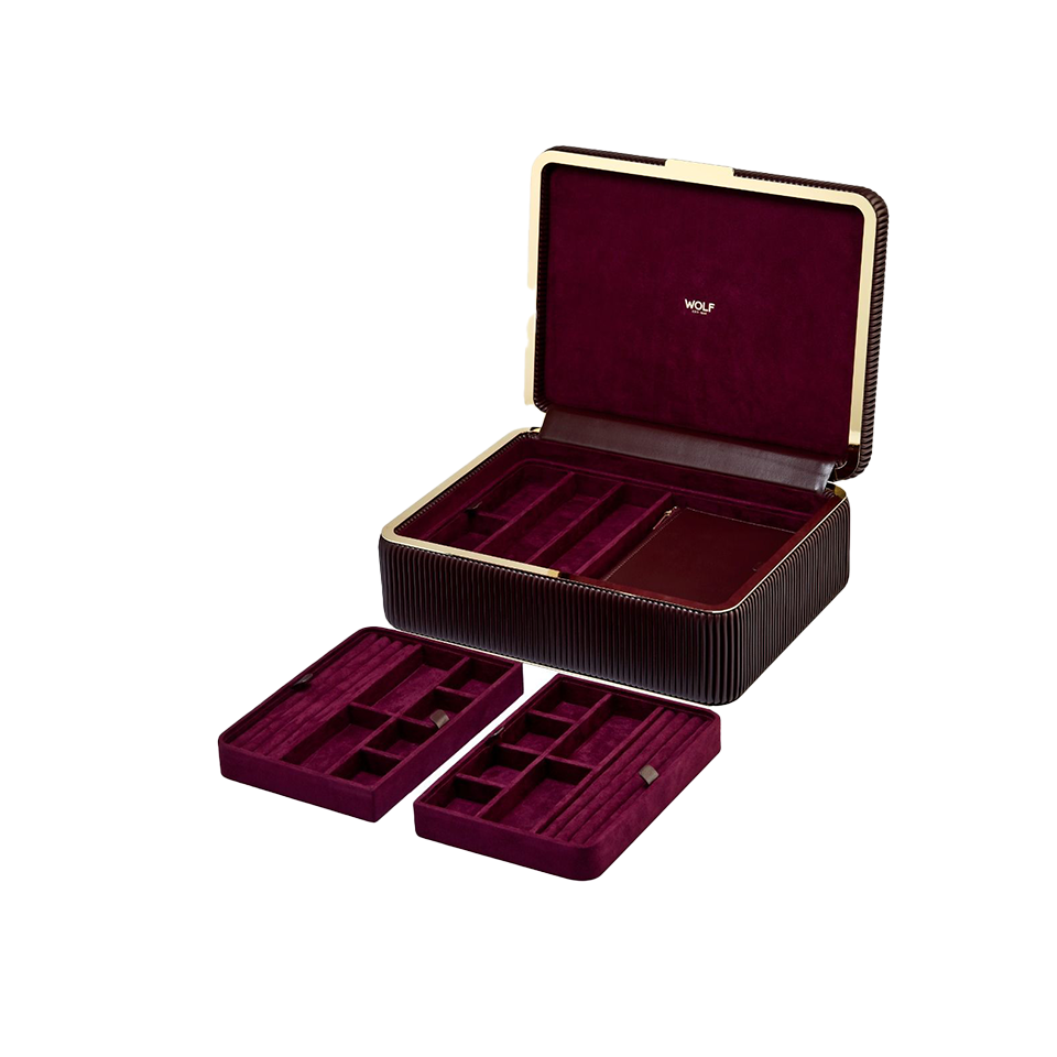 WOLF Bella Large Jewellery Box Bordeaux