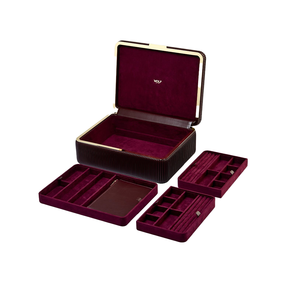WOLF Bella Large Jewellery Box Bordeaux