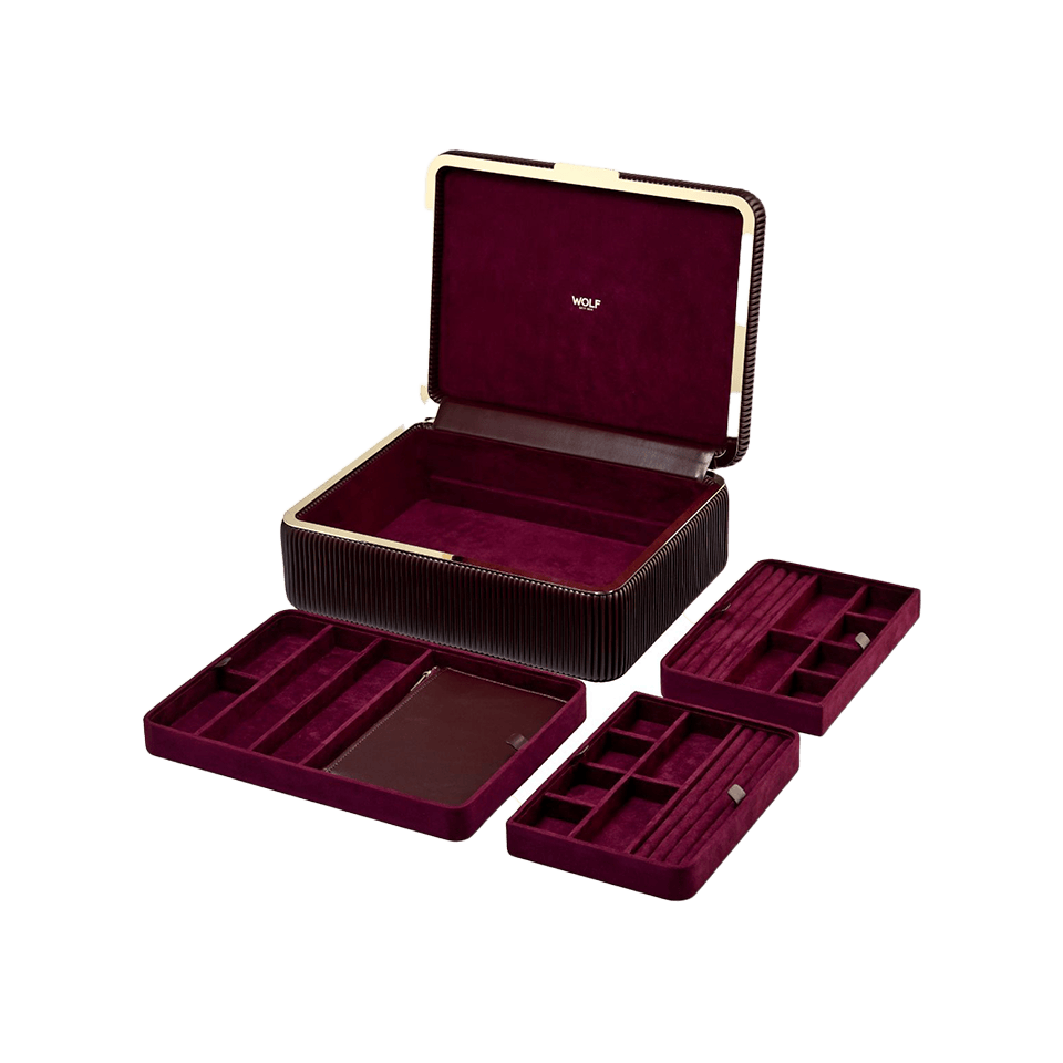 WOLF Bella Large Jewellery Box Bordeaux