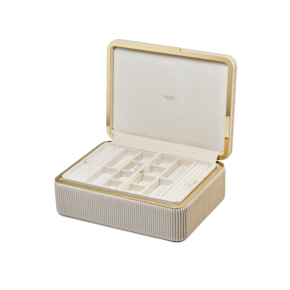 WOLF Bella Large Jewellery Box Bone