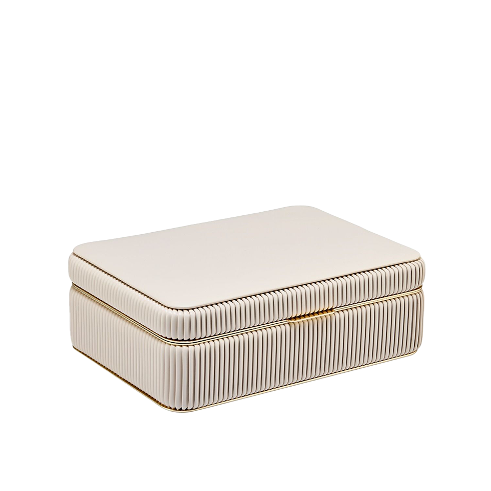 WOLF Bella Medium Jewellery Box Bone