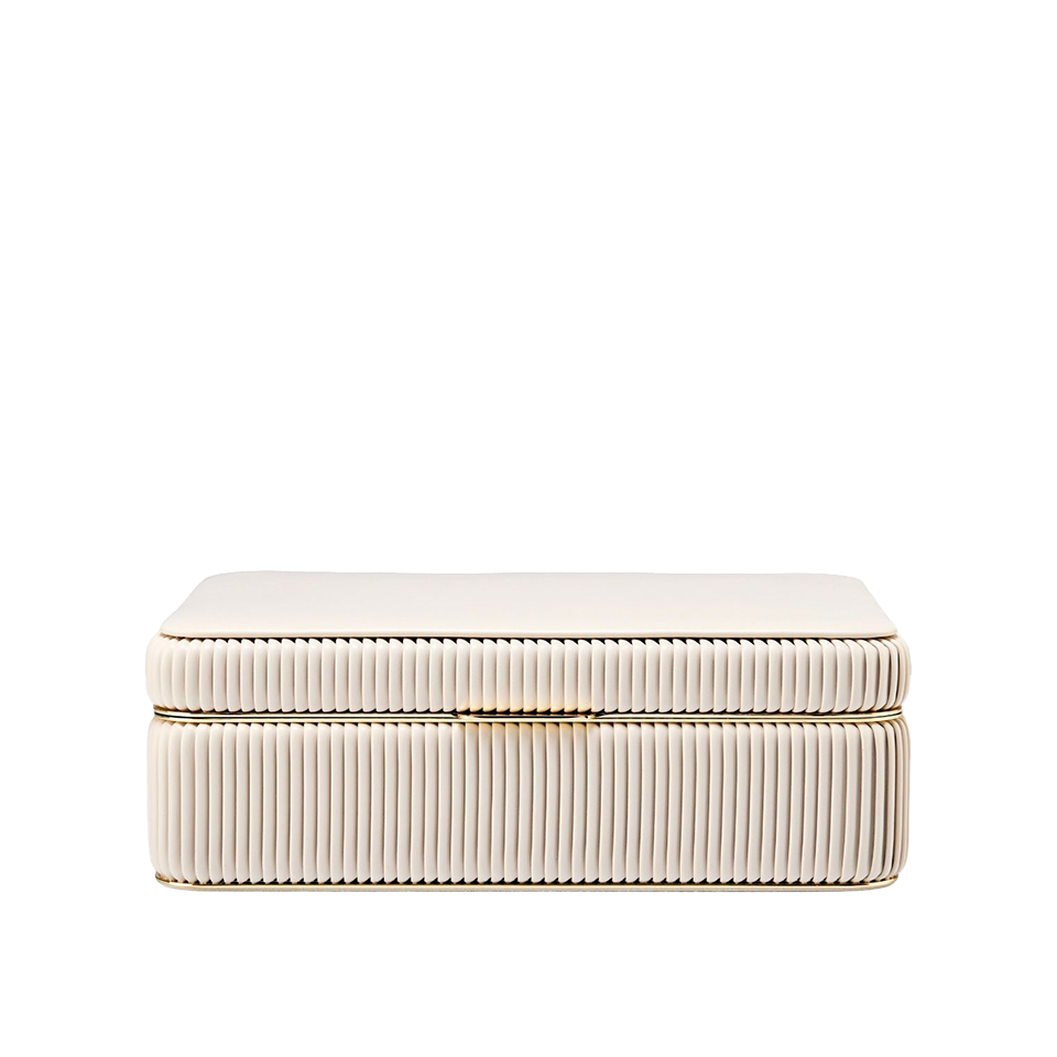 WOLF Bella Medium Jewellery Box Bone