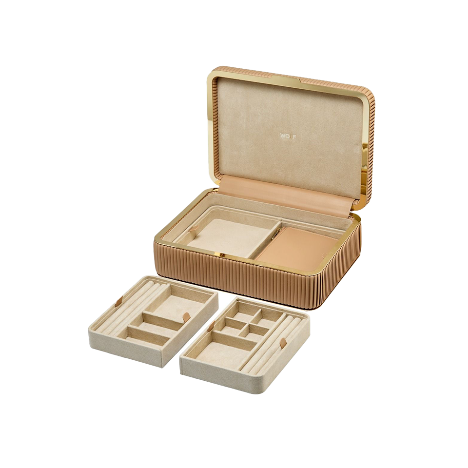 WOLF Bella Medium Jewellery Box Mocha