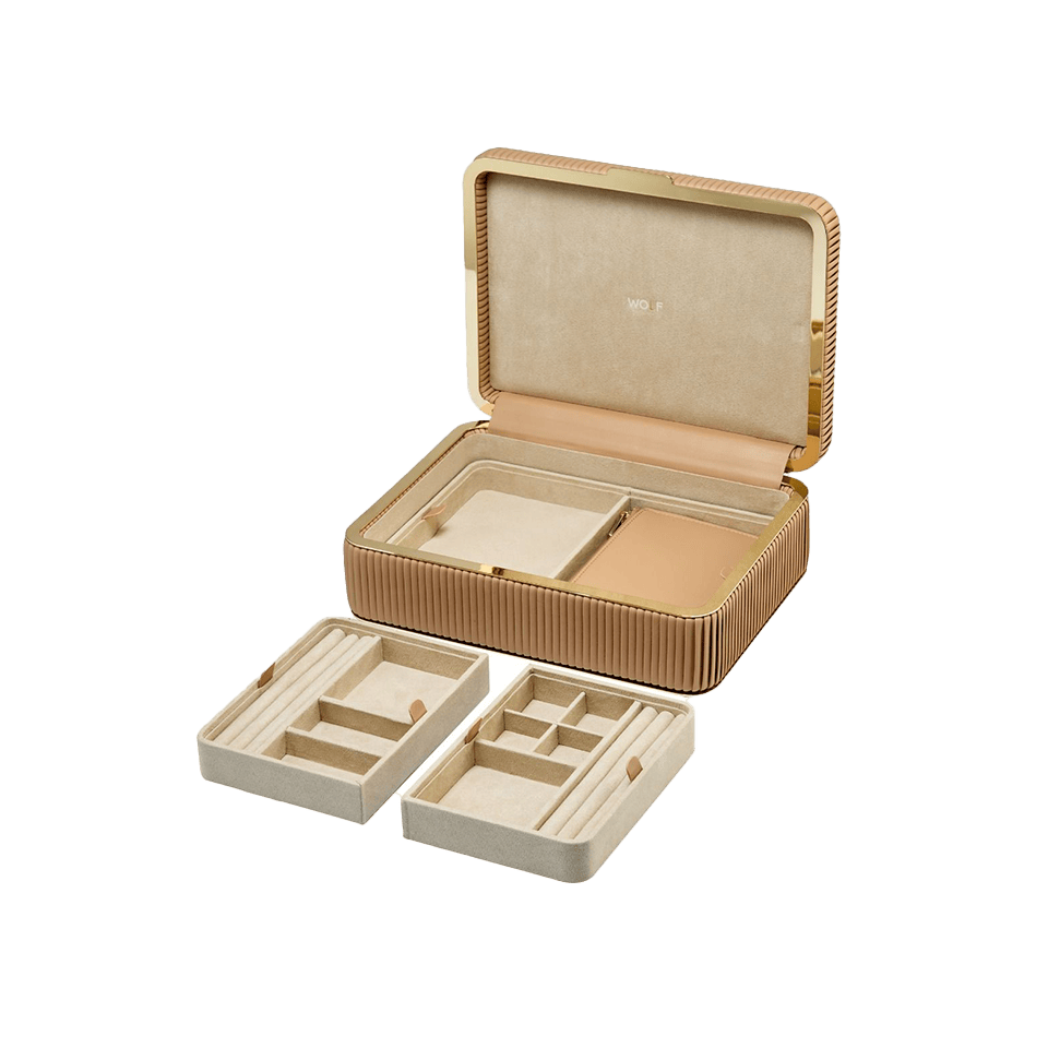 WOLF Bella Medium Jewellery Box Mocha