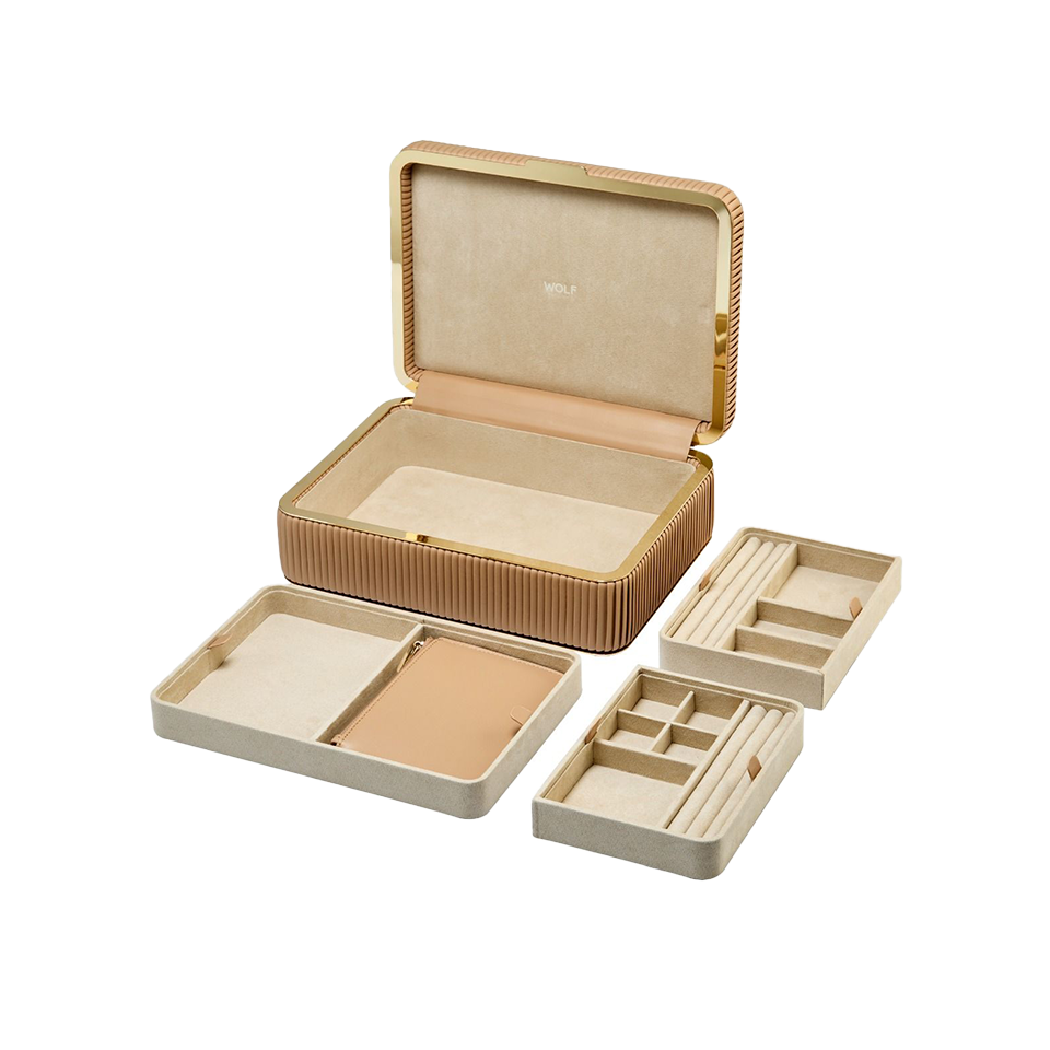 WOLF Bella Medium Jewellery Box Mocha