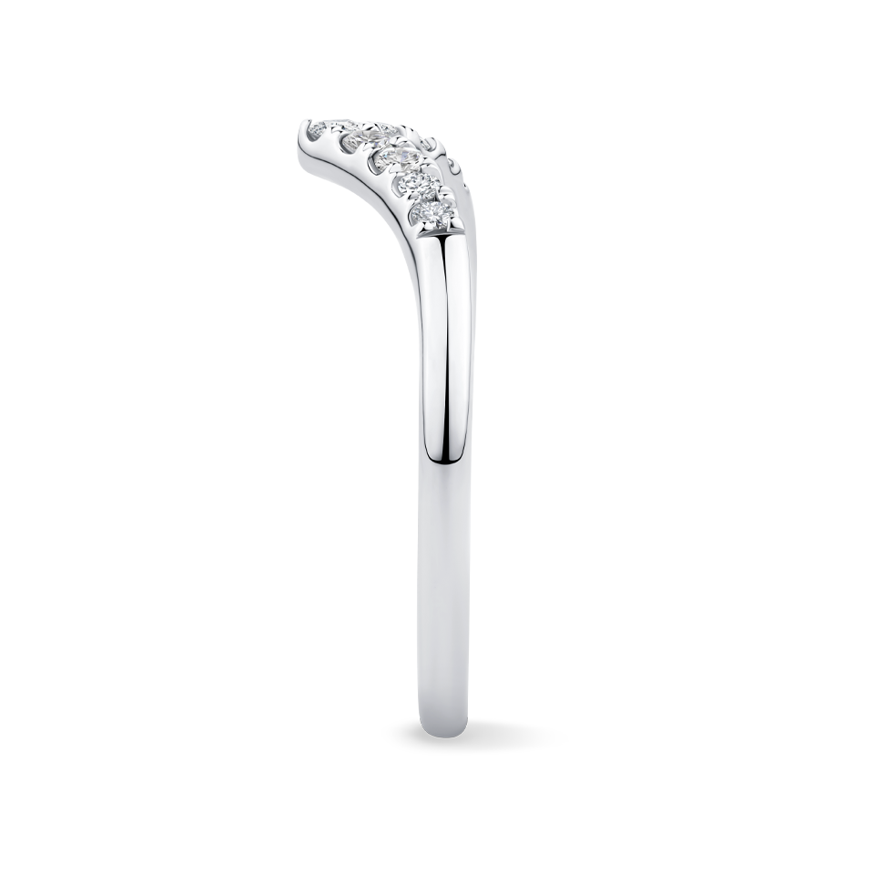0.16 Carat Diamond Chevron Ring in 18ct White Gold Hardy Brothers Jewellers