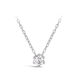 Quintessential 0.25 Carat Diamond Solitaire Necklace in 18ct White Gold Hardy Brothers Jewellers