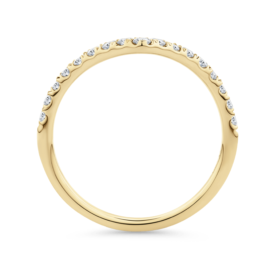 0.34 Carat Diamond Chevron Ring in 18ct Yellow Gold