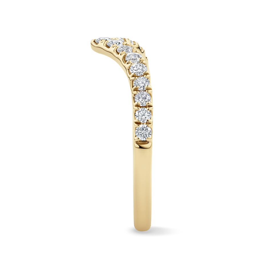 0.34 Carat Diamond Chevron Ring in 18ct Yellow Gold Hardy Brothers Jewellers