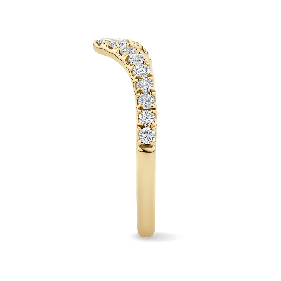 0.34 Carat Diamond Chevron Ring in 18ct Yellow Gold