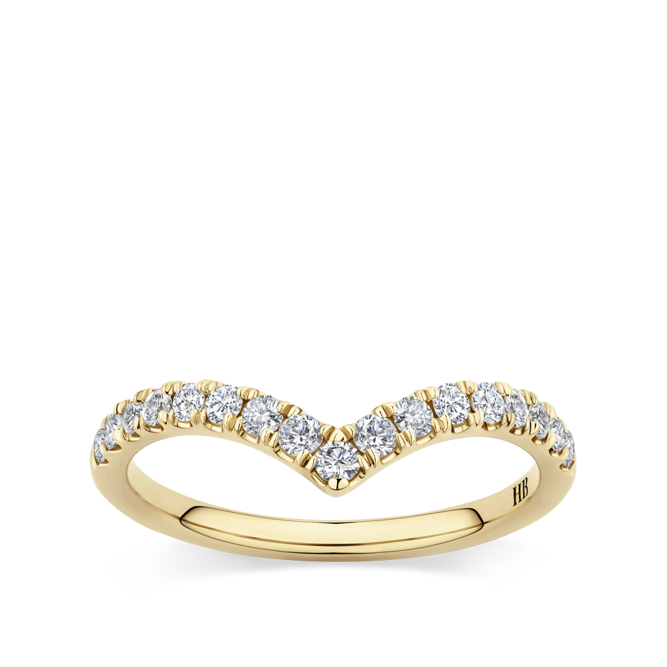 0.34 Carat Diamond Chevron Ring in 18ct Yellow Gold Hardy Brothers Jewellers