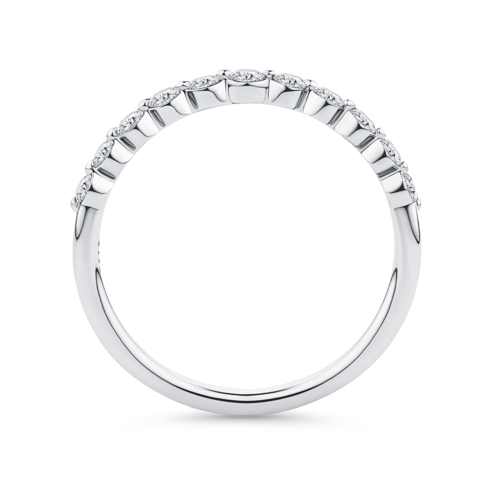 0.34 Carat Floating Diamond Wedding Ring in 18ct White Gold - Hardy Brothers Jewellers