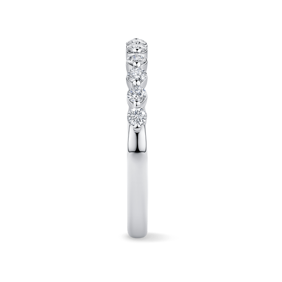 0.34 Carat Floating Diamond Wedding Ring in 18ct White Gold - Hardy Brothers Jewellers