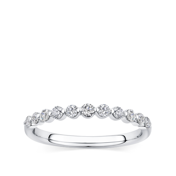 0.34 Carat Floating Diamond Wedding Ring in 18ct White Gold Hardy Brothers Jewellers