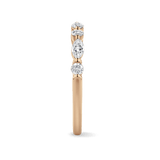 0.42 Carat Marquise and Round Brilliant Cut Diamond Wedding Ring in 18ct Rose Gold - Hardy Brothers Jewellers