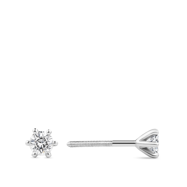 Quintessential 0.50 Carat Diamond Stud Earrings in 18ct White Gold Hardy Brothers Jewellers
