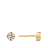 0.50 Carat Bezel Set Diamond Stud Earrings in 18ct Yellow Gold Hardy Brothers Jewellers