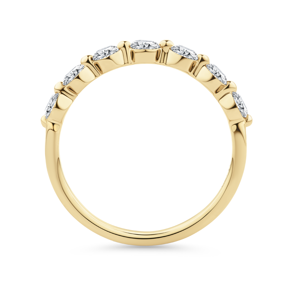 0.70 Carat Floating Diamond Wedding Ring in 18ct Yellow Gold Hardy Brothers Jewellers