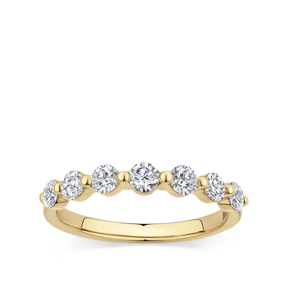 0.70 Carat Floating Diamond Wedding Ring in 18ct Yellow Gold - Hardy Brothers Jewellers