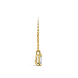 0.23 Carat Emerald Cut Diamond Pendant in 18ct Yellow Gold