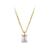 0.23 Carat Emerald Cut Diamond Pendant in 18ct Yellow Gold