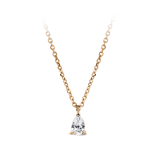 0.25 Carat Pear Cut Diamond Pendant in 18ct Rose Gold
