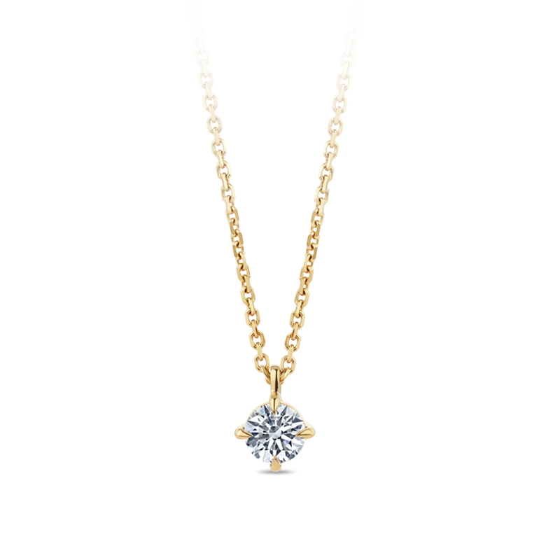 0.25 Carat Round Brilliant Cut Diamond Pendant in 18ct Yellow Gold Hardy Brothers Jewellers