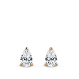0.50 Carat Pear Cut Diamond Stud Earrings in 18ct Rose Gold