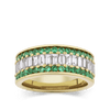 Hardy Brothers Jewellers | Baguette Statement Emerald and Diamond Ring in 18ct Yellow Gold