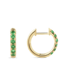 Hardy Brothers Jewellers | Ear Party Emerald Huggie Earrings in 18ct Yellow Gold