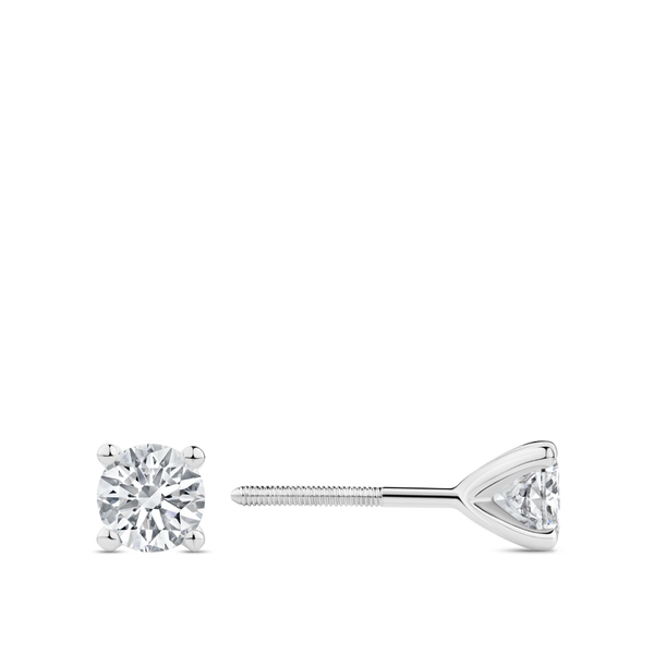 Quintessential 1.00 Carat Diamond Stud Earrings in 18ct White Gold Hardy Brothers Jewellers