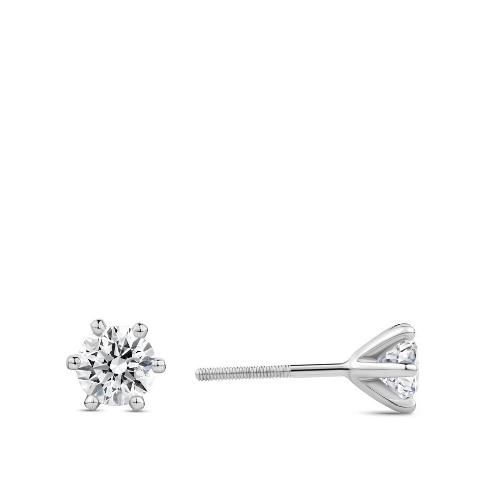 Quintessential 1.40 Carat Diamond Stud Earrings in 18ct White Gold Hardy Brothers Jewellers
