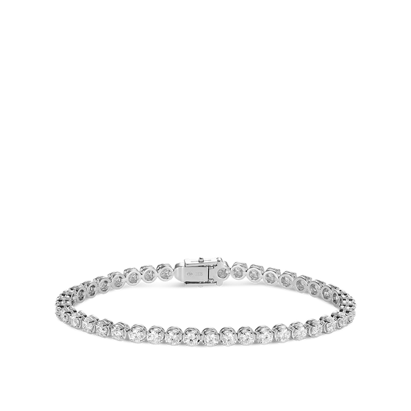 5.00ct Diamond Tennis Bracelet in 18ct White Gold Illusion Setting Hardy Brothers Jewellers
